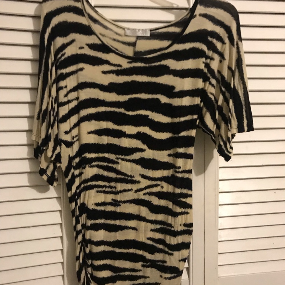 zebra print dress top